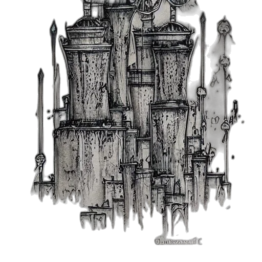 sword, crown, weapon, staff, concept art, fantasy art, comic book art, watercolor transparent PNG cut-out
