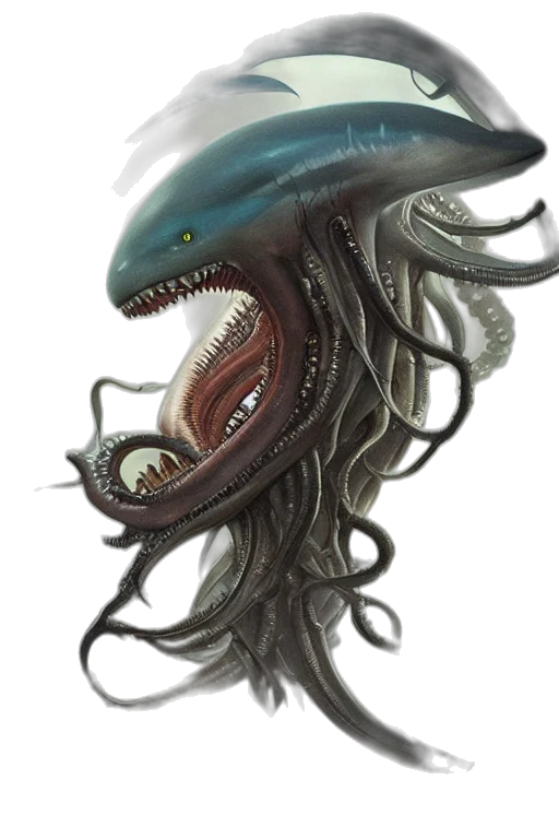 creature, mask, hair, face, concept art, fantasy art, photorealistic, watercolor transparent PNG cut-out