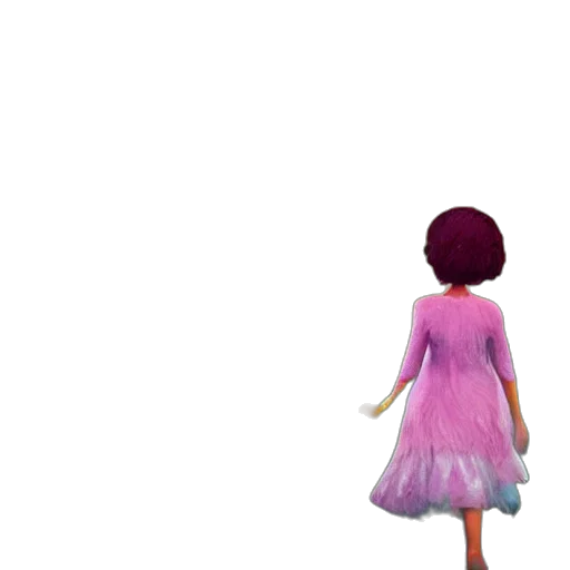 dress, robot, hair, staff, 3d render, concept art, vaporwave, pixel art transparent PNG cut-out
