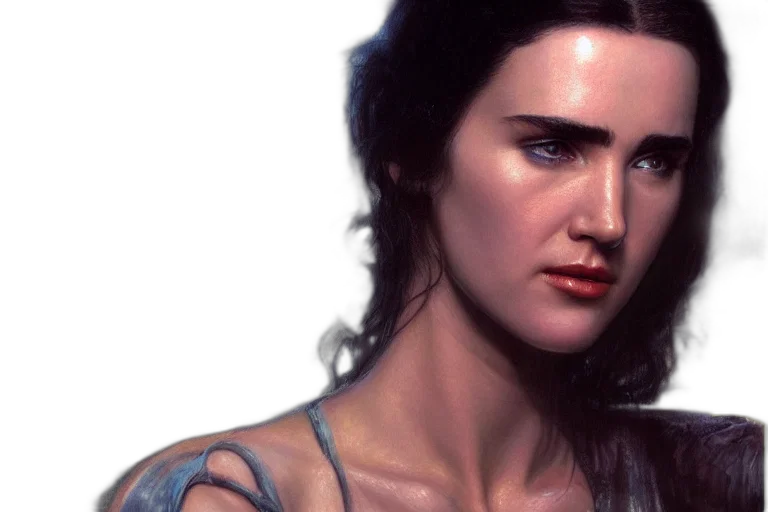 photorealistic, oil painting, cyberpunk, concept art transparent PNG cut-out