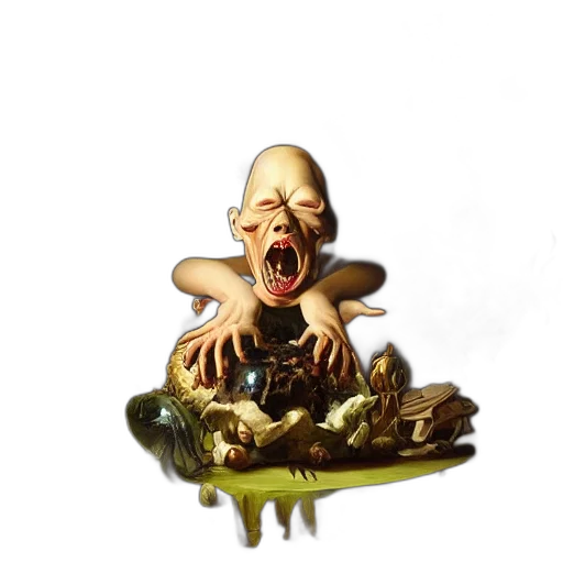 creature, food, concept art, 3d render, photorealistic, fantasy art, refined, gorgeous transparent PNG cut-out