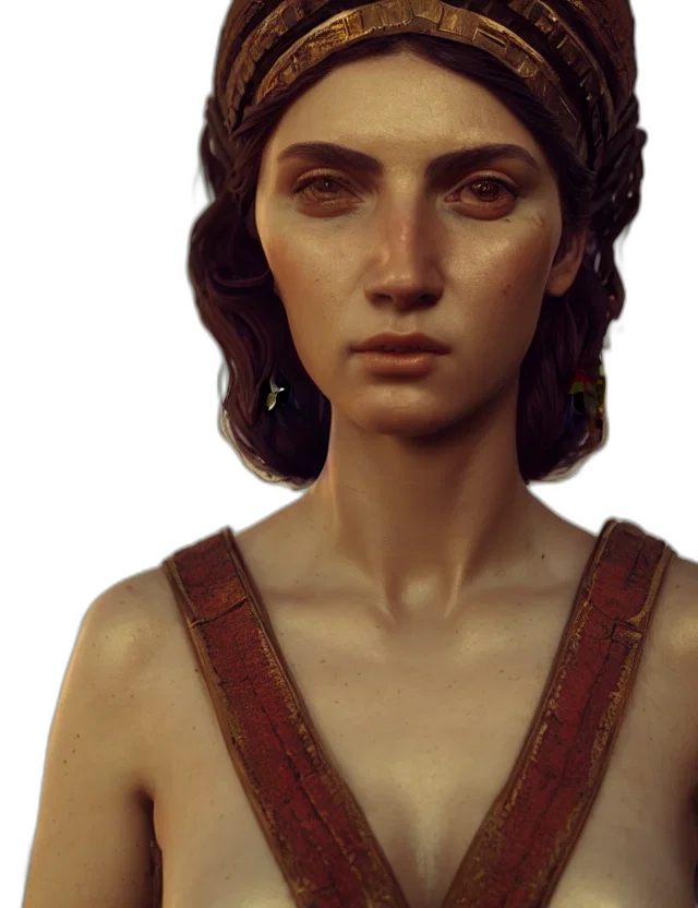 face, staff, crown, jewelry, photorealistic, concept art, fantasy art, 3d render transparent PNG cut-out