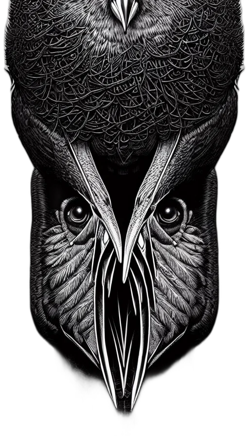 mask, animal, jacket, face, photorealistic, concept art, fantasy art, monochrome transparent PNG cut-out
