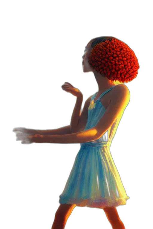 dress, jewelry, crown, hair, 3d render, concept art, photorealistic, pixel art transparent PNG cut-out