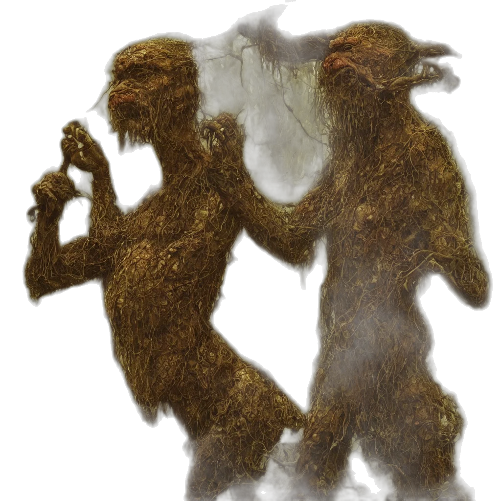 creature, animal, hair, mask, concept art, fantasy art, 3d render, photorealistic transparent PNG cut-out