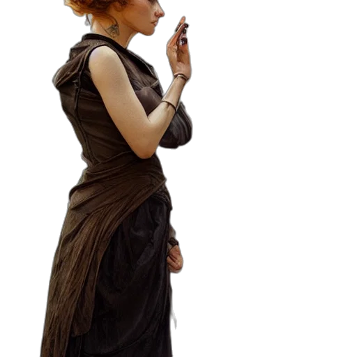 dress, staff, jewelry, weapon transparent PNG cut-out