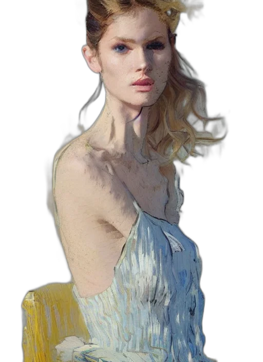 dress, face, jewelry, hair transparent PNG cut-out