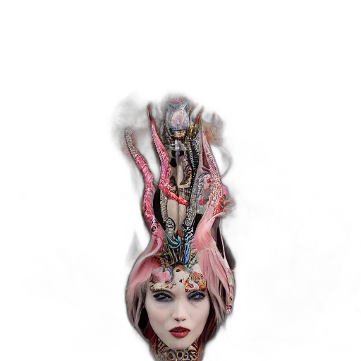 mask, creature, crown, jewelry transparent PNG cut-out