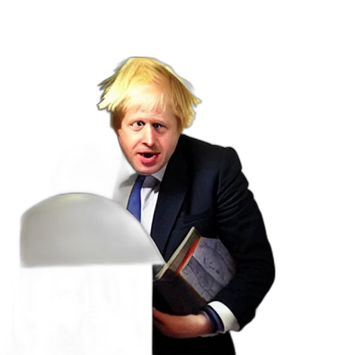 boris, johnson, hiding, cupboard transparent PNG cut-out