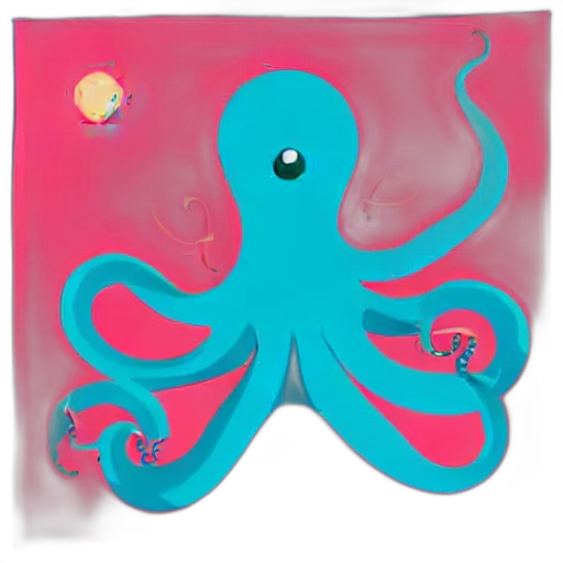 creature, animal, concept art, 3d render, watercolor, fantasy art, underwater, blue transparent PNG cut-out