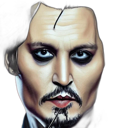 face, mask, photorealistic, comic book art, fantasy art, cartoon, portrait, johnny transparent PNG cut-out