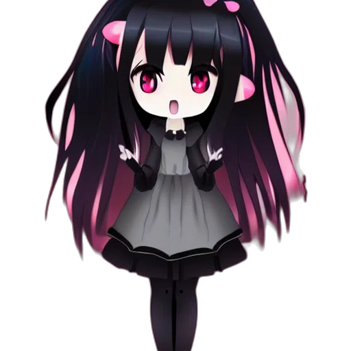 staff, creature, dress, hair transparent PNG cut-out