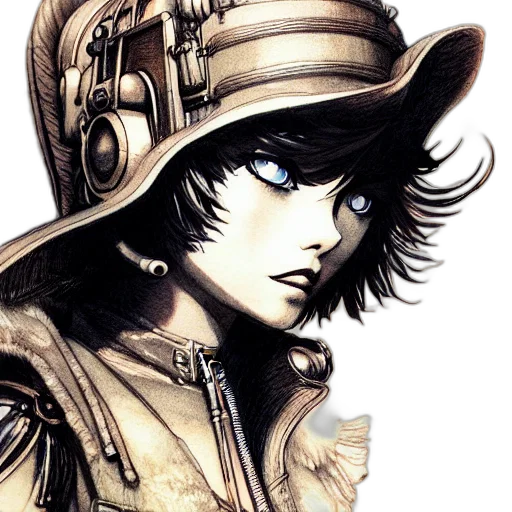 hat, face, robot, staff transparent PNG cut-out