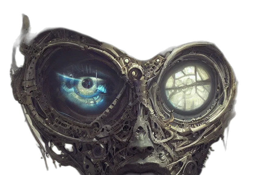 mask, face, robot, creature transparent PNG cut-out