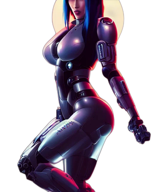 robot, weapon, cyberpunk, concept art transparent PNG cut-out