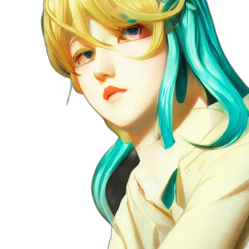 face, staff, robot, mask, anime, concept art, vaporwave, 3d render transparent PNG cut-out