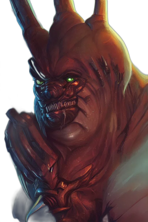 creature, face, mask, concept art, comic book art, fantasy art, photorealistic, red transparent PNG cut-out