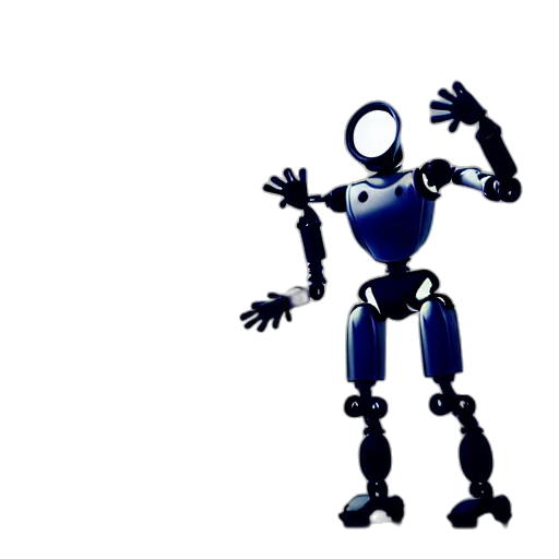robot, creature, staff, animal, 3d render, concept art, pixel art, cartoon transparent PNG cut-out