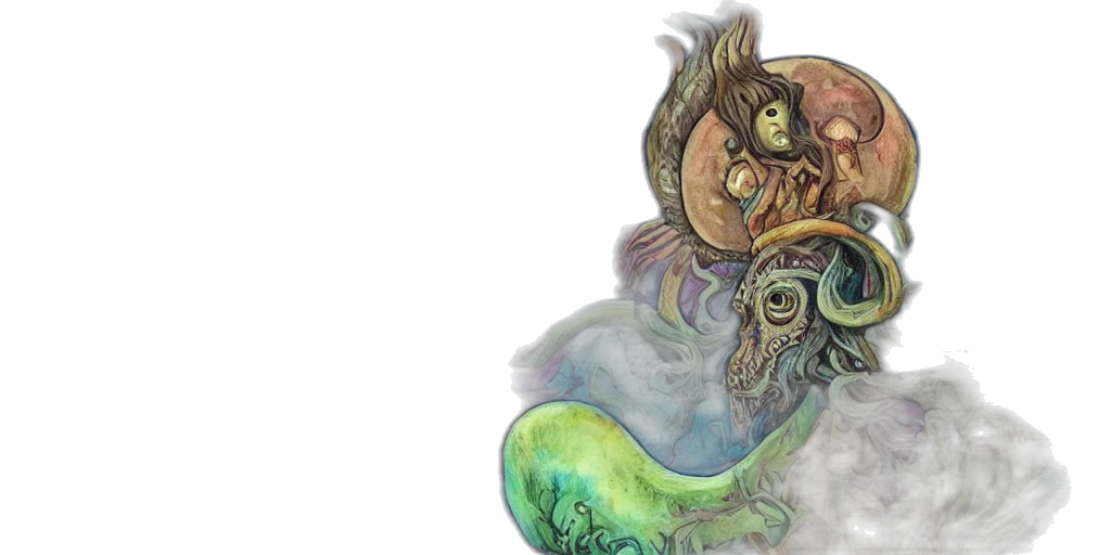 mask, fantasy art, concept art, watercolor transparent PNG cut-out