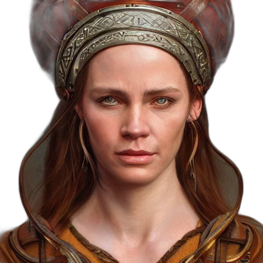 face, crown, hat, staff, fantasy art, photorealistic, concept art, 3d render transparent PNG cut-out