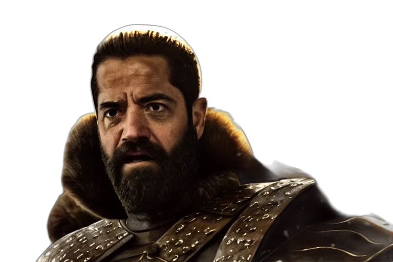 face, concept art, cinematic, action, shot, joe, biden, leonidas transparent PNG cut-out