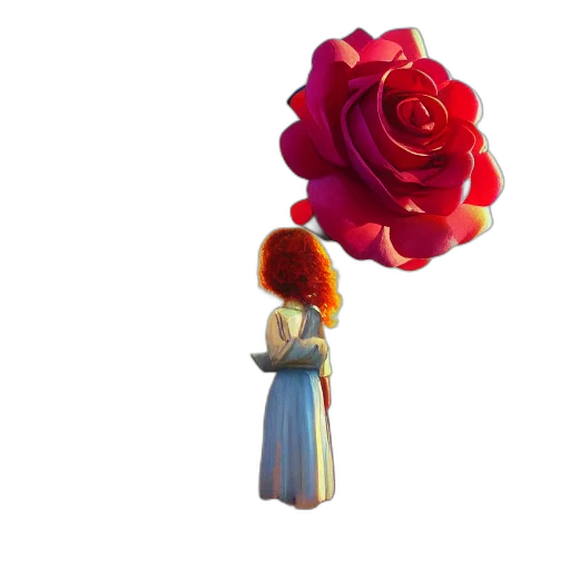 flower, crown, dress, jewelry, 3d render, concept art, pixel art, photorealistic transparent PNG cut-out