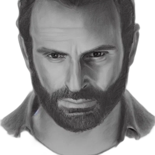 face, photorealistic, pencil sketch, concept art transparent PNG cut-out