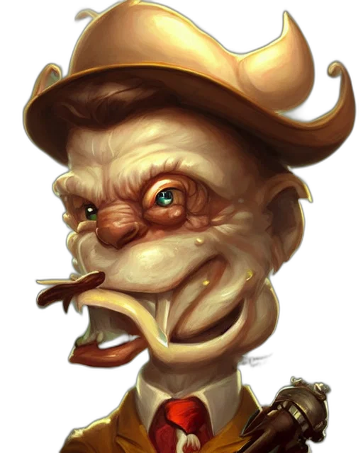 face, staff, mask, hat, concept art, photorealistic, fantasy art, cartoon transparent PNG cut-out