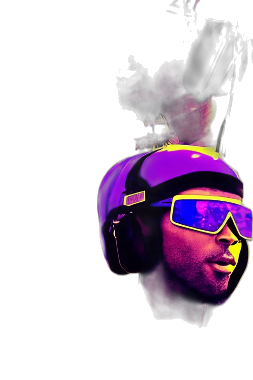 concept art, vaporwave, cyberpunk, photorealistic transparent PNG cut-out