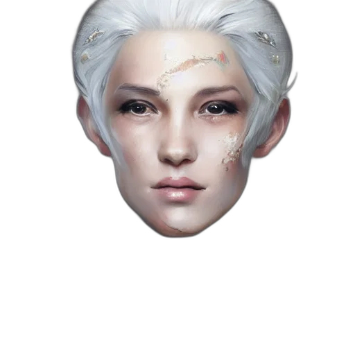 face, mask, hair, staff, fantasy art, concept art, photorealistic, 3d render transparent PNG cut-out