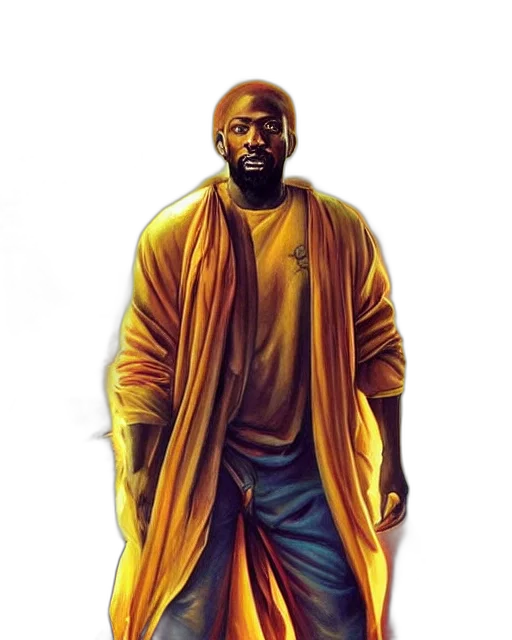 jacket, staff, face, concept art, comic book art, photorealistic, fantasy art, golden transparent PNG cut-out