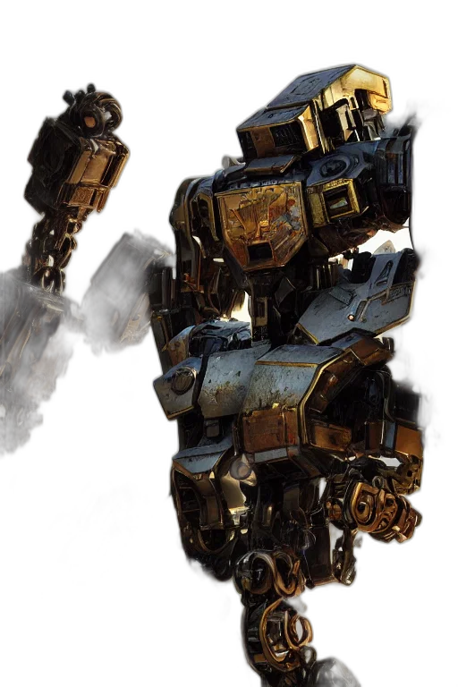 robot, weapon, concept art, fantasy art transparent PNG cut-out