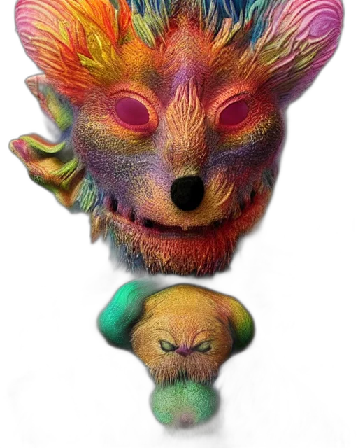 mask, creature, face, staff transparent PNG cut-out