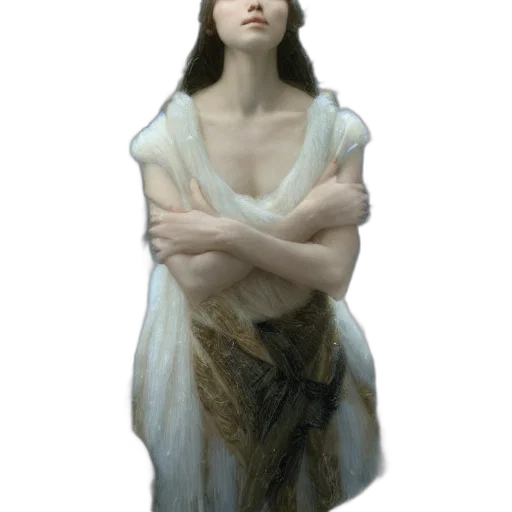 dress, creature, face, jewelry transparent PNG cut-out