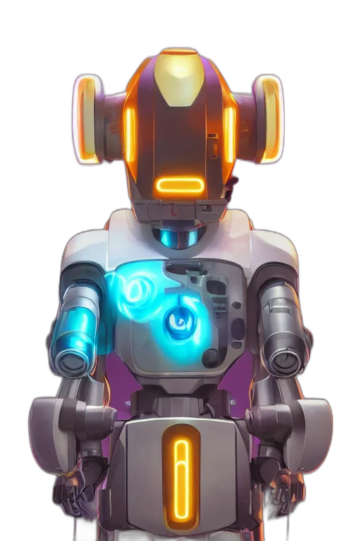 robot, weapon, staff, concept art transparent PNG cut-out