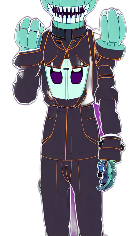 staff, jacket, mask, robot transparent PNG cut-out