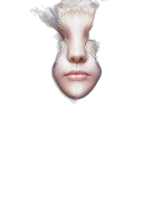 face, mask, hair, creature transparent PNG cut-out