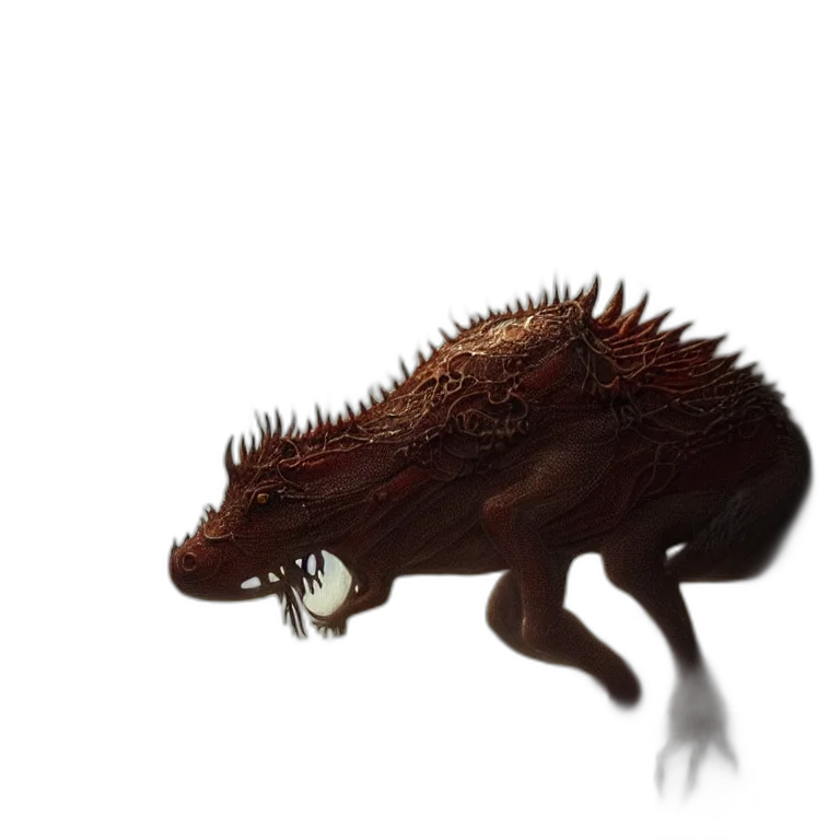 dragon, creature, animal, staff transparent PNG cut-out