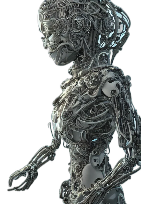 robot, creature, jewelry, animal, 3d render, concept art, cyberpunk, comic book art transparent PNG cut-out