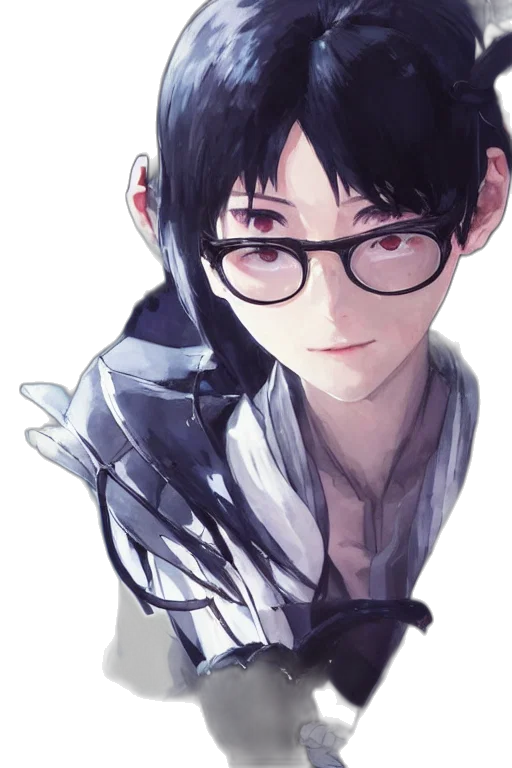 staff, face, weapon, robot, anime, watercolor, fantasy art, cartoon transparent PNG cut-out