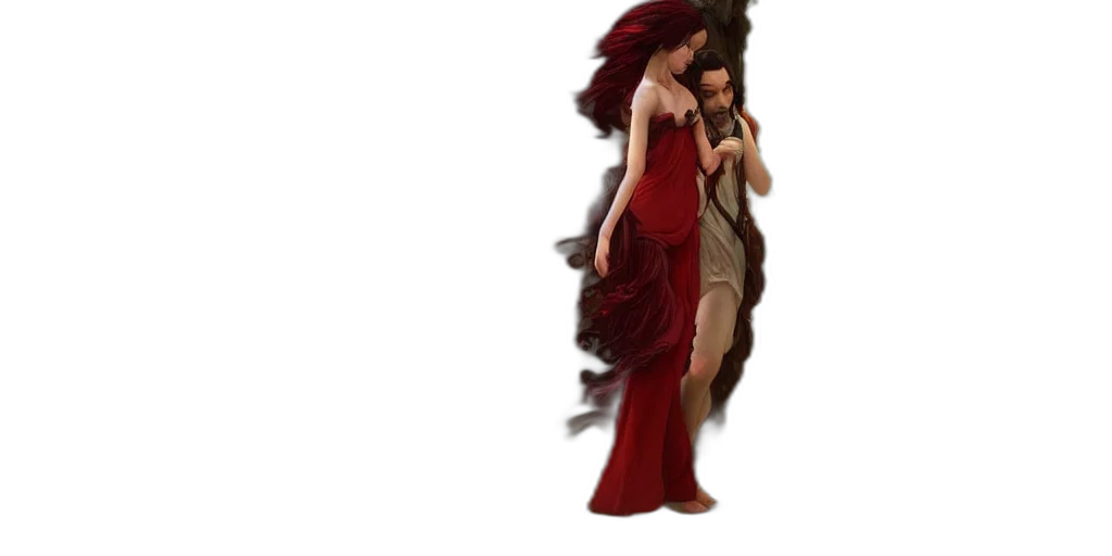dress, creature, hair, dragon transparent PNG cut-out