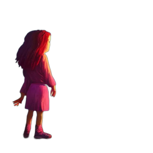 dress, hair, robot, creature, 3d render, concept art, pixel art, cartoon transparent PNG cut-out
