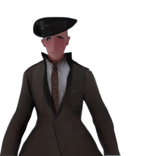 jacket, hat, staff, dress transparent PNG cut-out