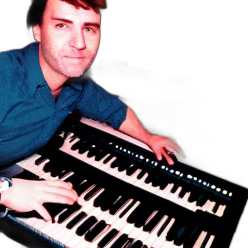richard, james, synth, 1988 transparent PNG cut-out