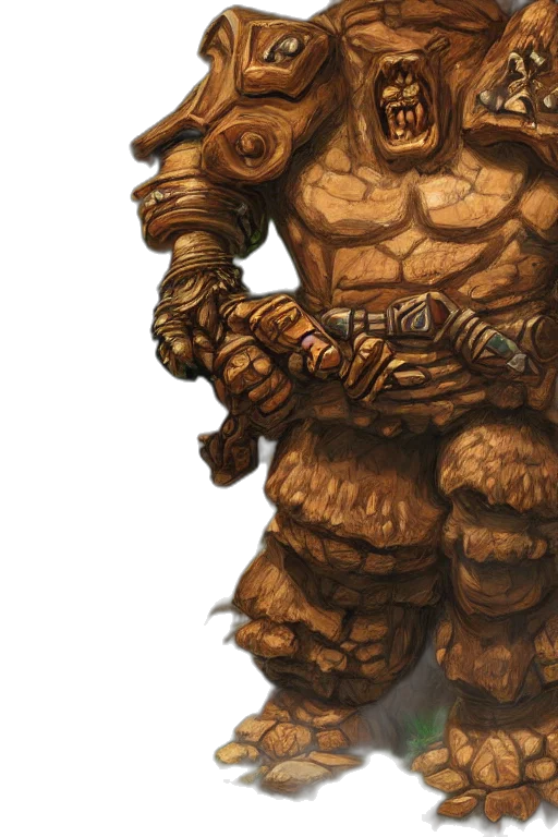 creature, staff, face, concept art, fantasy art, comic book art, photorealistic, earth tones transparent PNG cut-out