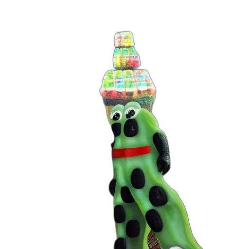 hat, bottle, dress, staff, 3d render, concept art, outer space, giant transparent PNG cut-out