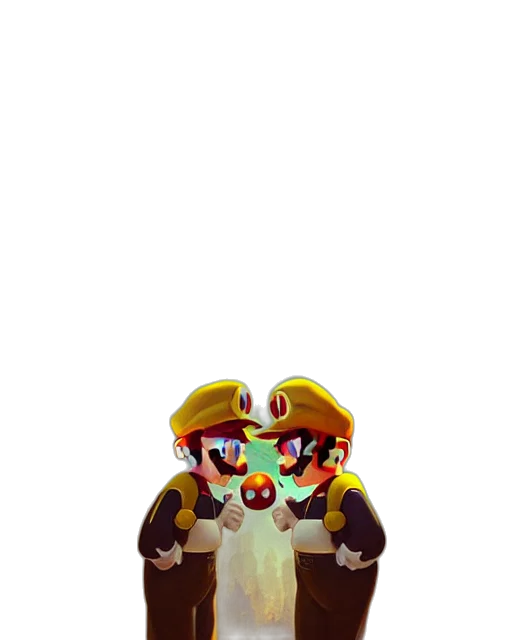 staff, weapon, mask, robot, pixel art, concept art, 3d render, fantasy art transparent PNG cut-out