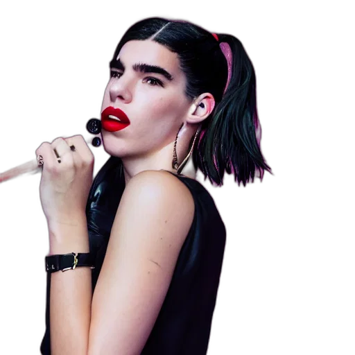 hair, cartoon, photorealistic, concept art, neon lights, steph, dua, lipa transparent PNG cut-out