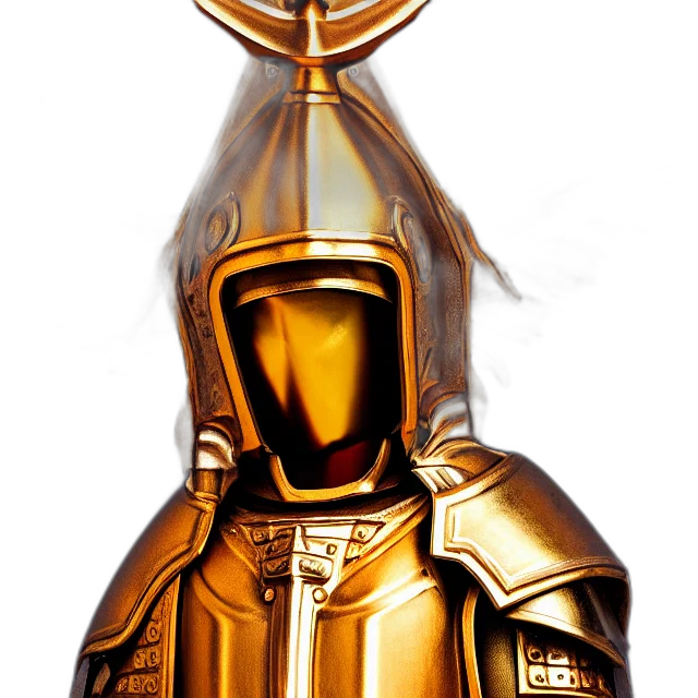 robot, crown, sword, staff, 3d render, concept art, fantasy art, photorealistic transparent PNG cut-out