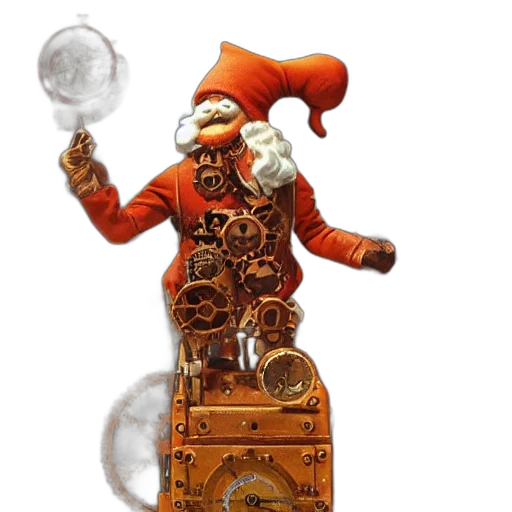 staff, 3d render, steampunk, orange transparent PNG cut-out